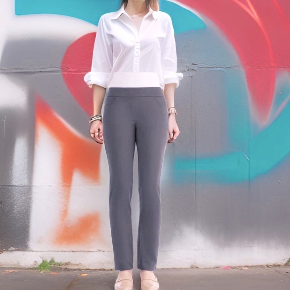 NWT ~ Women’s Napa Valley Stretch Pull-on Gray Pants ~ Average ~ Size 18